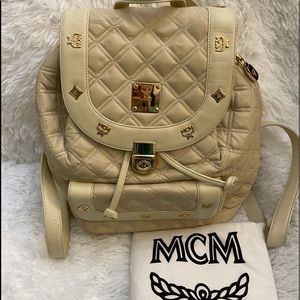MCM a quilted backpack